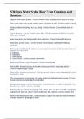 SDI Open Water Scuba Diver Exam Questions and Answers&period;