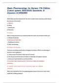 Basic Pharmacology for Nurses 17th Edition &lpar;Latest update 2024&sol;2025&rpar; Questions & Answers A&plus;GRADED