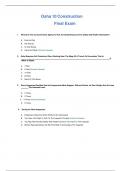 Osha 10 Construction Final Exam 2024&sol;100&percnt; Verified Answers&sol;GUARANEED PASS