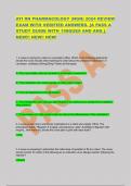 ATI RN PHARMACOLOGY &lpar;NGN&rpar; 2024 REVIEW  EXAM WITH VERIFIED ANSWERS&period; &lbrack;A PASS A STUDY GUIDE WITH 158QUES AND ANS&period;&rsqb;&period;  NEW&excl;&excl;&excl; NEW&excl;&excl; NEW&excl;