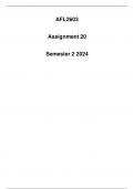 AFL2603 Assignment 20 Semester 2 2024 &lpar;Detailed solution&rpar;