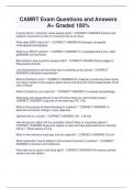 CAMRT Exam Questions and Answers  A&plus; Graded 100&percnt;