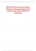 PSYC 435 Abnormal Psychology  Chapter 1 Summarized Notes for  Exam to Score 98&percnt; Athabasca  University