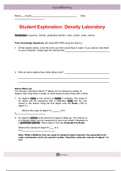 Student Exploration&colon; Density Laboratory