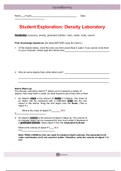 Student Exploration: Density Laboratory