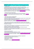 NRNP 6635 Final Exam Schizophrenia