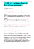 NURS 6551 Midterm Exam 3 - Question and Answers &vert; 100&percnt; Correct Answers 