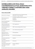 SCRIBEAMERICA ED FINAL EXAM COMPREHENSIVE ACTUAL QUESTIONS WITH VERIFIED CORRECT ANSWERS 2024-2025 &sol;AGRADE ASSURED