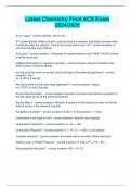 Latest Chemistry Final ACS Exam 2024&sol;2025