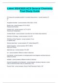 Latest 2024&sol;2025 ACS General Chemistry  Final Study Guide