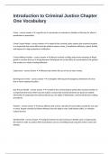 Introduction to Criminal Justice Chapter One Vocabulary question n answers