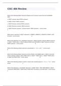 CSC 484 Review Exam Questions 100&percnt; Verified Answers Guaranteed Pass&period;