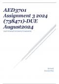 AED3701 Assignment 3 2024 &lpar;738471&rpar; - DUE 20 August 2024