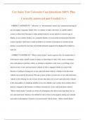 Car Sales Test Colorado Case Questions 100&percnt; Plus  Correctly answered and Graded A&plus;&plus;