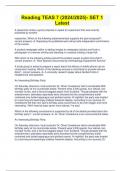 Reading TEAS 7 &lpar;2024&sol;2025&rpar;- SET 1 Latest