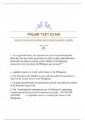 PALMR TEST EXAM WITH GUARANTEED ACCURATE ANSWERS &vert;VERIFIED