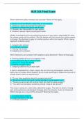 Final Exam &lpar;NUR 304&rpar; &vert; Questions and Answers &lpar;Complete Solutions&rpar;   