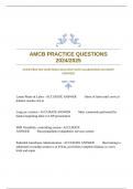 AMCB PRACTICE QUESTIONS 2024&sol;2025 WITH GUARANTEED ACCURATE ANSWERS