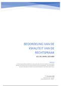 Samenvatting en werkstuk rechtswetenschap Tilburg University