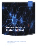 Neural basis of Motor control (NWI-BB080C) Radboud University