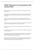 VNSG 1429 exam 2 ch 23 questions with answers 2024