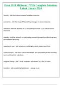 Econ 1010 Midterm 1 With Complete Solutions Latest Update 2024