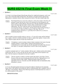 NURS 6521N Final Exam Week 11-COMPLETE WITH 99&percnt; CORRECT ANSWERS&period;