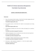 MGMT 3373  &vert;MGMT3373 Heizer Operations Management Test-Bank&ndash;Troy University &lpar; A Grade&rpar;