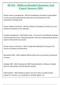 BU354 - Midterm Detailed Questions And Expert Answers 2024
