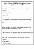 BU354 Exam &lpar;HR&rpar; Detailed Questions And Expert Answers 2024