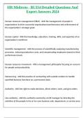 HR Midterm - BU354 Detailed Questions And Expert Answers 2024