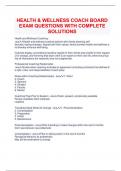 HEALTH & WELLNESS COACH BOARD EXAM QUESTIONS WITH COMPLETE SOLUTIONS