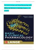 TEST BANK For Basic and Clinical Pharmacology&comma; 15th Edition by Bertram G&period; Katzung&comma; Verified Chapters 1 - 66&comma; Complete Newest Version