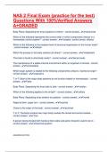 NAS 2 Final Exam &lpar;practice for the test&rpar; Questions With 100&percnt;Verified Answers A&plus;GRADED