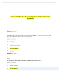 NSG 6430 Week 7 Knowledge Check-Question and Answers