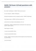 NURS 752 Exam 3 &lpar;Final&rpar; questions with answers