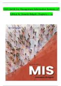 TEST BANK For Management Information Systems&comma; 11th Edition by Hossein Bidgoli&comma; Verified Chapters 1 - 14&comma; Complete Newest Version