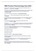 HMX Practice Pharmacology Quiz 2024&period;