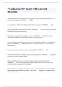 Psychiatric NP exam with correct answers