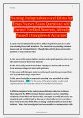 Nursing Jurisprudence and Ethics for Texas Nurses Exam Questions with Correct Verified Answers&comma; Already Passed&excl; &lpar;Complete & Accurate&rpar;