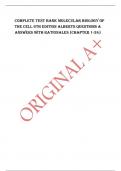 Exam &lpar;elaborations&rpar; Molecular Biology of the Cell