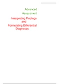 Advanced  Assessment  Interpreting Findings and  Formulating Differential Diagnoses Study Document