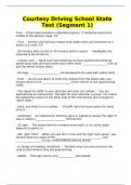 Courtesy Driving School State Test &lpar;Segment 1&rpar;