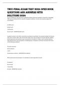 TNCC PACKAGE DEAL QUESTIONS AND ANSWERS WITH VERIFIED SOLUTIONS  UPDATED 2024
