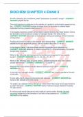 Exam &lpar;elaborations&rpar; BIOCHEM CHAPTER 4  2024