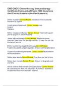 ONS&sol;ONCC Chemotherapy Immunotherapy Certificate Exam Latest 2024-2025 actual exam Questions And Answers &lpar;Verified Answers&rpar;