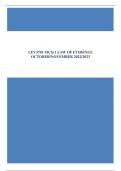 LEV3701 MCQ 1 LAW OF EVIDENCE OCTOBER&sol;NOVEMBER 2022&sol;2023