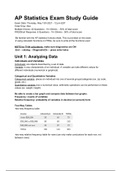 Study Guide for AP Statistics Exam