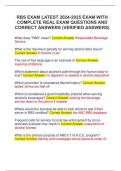 RBS EXAM LATEST 2024-2025 EXAM WITH COMPLETE REAL EXAM QUESTIONS AND CORRECT ANSWERS &lpar;VERIFIED ANSWERS&rpar;