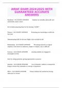 AIRAF EXAM 20242025 WITH GUARANTEED ACCURATE ANSWERS